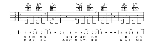 《一直很安静吉他谱》_阿桑_G调 图二